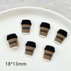 Acessórios de Resina Desenho Animado de Xícara de Café Fofa Cola de Creme 3D Decorações para Tamancos, Grampos de Cabelo, Capas de Celular DIY