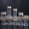 Nova embalagem frasco de acrílico transparente fosco 50g100G Frasco de plástico para pó de Dendrobium sanqi