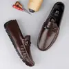 Zapatos de Hombre de Piel Genuina 2026 Nuevo Estilo Zapatos de Negocios Británicos Transpirables Suela Suave Zapatos Casuales Mocasines Slip-on Hombre