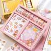 Yuxian Cinta Adhesiva Nota Caja de Regalo Serie Cuento de Hadas Frutal Pintado a Mano Fresco Manual Material DIY Pegatinas 4 Tipos
