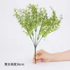 Plantas verdes artificiales, helechos de plástico, hierba de espárrago, césped artificial para paisajismo de centros comerciales, plantas decorativas, decoración suave, accesorios para arreglos florales, césped pequeño
