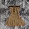 Vestido Corto de Tubo Estilo Ins de Chica Sexy Caliente con Lunares y Lazo, Moda Europea y Americana Transfronteriza