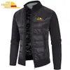 Nuevo Suéter de Moda Versátil Ajustado con Cuello Alto para Hombre Otoño Invierno Cárdigan Polar Tejido Grueso Logo Personalizable