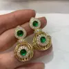 Pendientes Colgantes de Moda Antigua de Metal Pesado Personalidad Exagerada Aguja de Plata 925 Pendientes de Viento Frío para Mujer