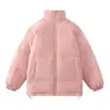 Jaqueta Masculina de Penas Inverno Casual Oversize Cor Sólida Estilo Coreano Gola Alta Quente Tendência Versátil