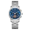 Reloj Multifuncional Elegante para Hombre Orsga con Tres Subesferas, Seis Manecillas, Fase Lunar, Transmisión en Vivo del Fabricante, Reloj de Pulsera de Cuarzo de Moda Transfronterizo