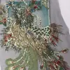 56*28cm Bordado de Gaze Lantejoulas Bordado de Fênix Patch de Tecido Fantasia de Performance Étnica Acessórios DIY Multicolorido Nenhum