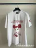 Erd Melancólico Rico Segunda Generación Estampado de Letras Viejo Holgado Retro Vintage Camiseta de Manga Corta para Hombre y Mujer Tendencia Verano