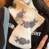 Bufanda Cruzada de Punto con Temática de Gato Linda para Mujer, Bufanda Corta Gruesa de Hilo Cálido, Calentador de Cuello de Hilo Versátil y Moderno para Estudiantes