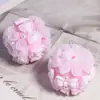 Nuevo Lazo de Rosa Usable Agujero Recto DIY Cuentas Sueltas Cadena para Teléfono Móvil Llavero Cadena para Bolso Accesorios de Joyería
