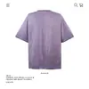 Camiseta de Algodão Puro Pesado 250g Marca Americana Tendência Estampa de Letras Manga Curta para Homens e Mulheres Verão Solta Exportação Transfronteiriça Atacado