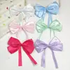 Fita longa de cetim brilhante acessório de laço com strass clip de cabelo DIY elástico de cabelo decoração de caixa de presente para roupas infantis produto semiacabado