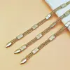 Pulseira de Corrente Trançada Estilo Hip-Hop Punk Europeu e Americano Transfronteiriça Retrô Simples Quadrada Versão Larga Pulseiras Masculinas e Femininas
