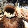 Coreia do Sul Dongdaemun Anel de Cabelo de Pérola Celebridade da Internet Nova Pulseira Elástico Prendedor de Cabelo Feminino Acessórios de Cabelo Adorno de Cabeça Joia de Bola