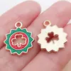 Nuevo Dibujo Animado Goteo de Aceite Trébol de Cuatro Hojas Irlandés Sombrero Botas Globo de Suerte Colgante de Aleación Accesorios para Joyería DIY