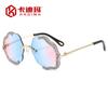 Gafas de sol sin montura preciosas y elegantes para mujer, gafas de sol con incrustaciones de diamantes europeas y americanas transfronterizas, gafas de sol para fiesta de gala