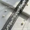 Renda deslumbrante de strass de luxo para roupas DIY, bainhas, decoração de chapéus e acessórios
