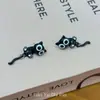 Brincos Novos de Gato Preto Fofo para Outono e Inverno, Modernos, Delicados, Design Personalizado e Criativo, Brincos de Gato com Olhos Grandes