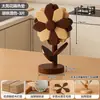 Tapete resistente ao calor de madeira maciça para cozinha e mesa de jantar, resistente a altas temperaturas, decoração criativa em forma de árvore, porta-prato de girassol, porta-copos, apoio para panela