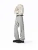 Jeans Acampanados Negros y Grises para Hombre Primavera 2026, Pantalones Rectos Estilo Americano, Pantalones Guadaña para Hombre, Estilo Unisex