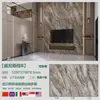 Losa de Piedra Brillante Plegada en Caliente de Foshan 1200*2700 Forma de Arco Pared de Fondo para TV y Sofá Vestíbulo Aparador Mueble de TV