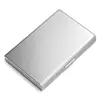 Porta Cartões de Metal para Homens e Mulheres Aço Inoxidável Ultrafino Antifurto Escovado Compacto Caixa de Cartões Porta Cartão de Identidade Porta Cartão Bancário Porta Cartões Porta Cartões