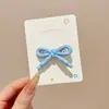 Presilhas de cabelo coloridas com um toque de luxo, presilhas de cabelo em formato de laço, presilhas de franja para meninas coreanas, presilhas laterais para cabelos soltos, presilhas de flor