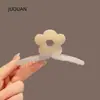 Nuevo Elegante Pasador Floral Estilo Coreano para Mujer, Estilo Verano, Pinza de Garra Negra Linda de Acrílico para la Parte Trasera de la Cabeza