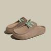 Nuevos Zapatos de Mujer Verano 2024 Zapatos Casuales Slip-On Versátiles Piel Genuina Suela Gruesa Corcho Boken Zapatos de Mujer