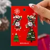 Pendientes Colgantes de Navidad Nuevos Transfronterizos Europeos y Americanos Material de Aleación Incrustado con Diamantes de Dibujos Animados Serie de Pendientes de Navidad