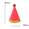 Dorado oro flash pequeña bola de pelo gorro de cumpleaños bola de pelo grande Fiesta de Cumpleaños niños mini gorro de cumpleaños pequeño libro rojo