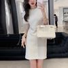 Vestido blanco elegante de verano para mujer, nuevo, elegante, de alta gama, estilo francés, adelgazante, estilo socialité.