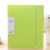 Carpeta de Información Jieyi Color Caramelo A4 con Goma Elástica y Clip de Dos Agujeros, Carpeta de Información Perforada, Archivador con Clip de Dos Agujeros, Separadores A4 para Hojas Sueltas, Libro de Información