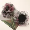 Doce e Cool Menina Picante Estilo Fada Gradiente Gaze Leve com Bordas Queimadas Rosa DIY Presilha de Tubarão Acessório de Cabelo Vestido Floral Roupa Acessórios de Flores