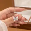 Collar de Mariposa Más Vendido para Mujer, Nueva Cadena para Clavícula de Circonita Estilo Chino, Gargantilla Exquisita de Moda Estilo Coreano, Lujo Ligero, Temperamento