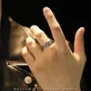 Anel da Serpente Auspiciosidade Ano Zodiacal Personalidade Anel Masculino Retro Nicho Alto Padrão Ajustável Anel Aberto