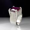 Anillo Rongyu de lujo europeo y americano con incrustaciones de rubí cuadrado para hombres y mujeres deseo nuevo más vendido fabricantes de joyería venta al por mayor