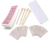 Suministro de papel para depilar cera tamaño grande, mediano y pequeño palito de belleza desechable palito de cera para depilar compatible con palito de cera paquete conveniente de 50 piezas