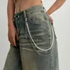 Hip-Hop Europeu e Americano Transfronteiriço Ins Metal Cruz Pingente Corrente de Calça Moda Corrente de Pérolas Artificiais Acessório de Cintura Pingente