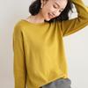 Em estoque atacado 2024 primavera e outono novo suéter feminino gola redonda versão coreana de suéter solto feminino camisa base Joker