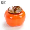 Latas de Té de Caqui Latas de Dulces para Bodas tamaño pequeño Todo Lo Mejor Latas Selladas de Cerámica de Caqui Cajas de Dulces para Bodas Chinas Venta al por Mayor