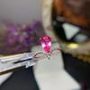 Anillo de Topacio Rosa Plata S925 Chapado en Platino Boca Viva Polvo Topa Gema Fábrica Venta al por Mayor