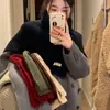 Elegante Chal de Cuello Alto con Abertura para Mujer, Calentador de Cuello Pulóver Negro para Otoño e Invierno, Bufanda Tejida para Protección contra el Frío y Calidez, Bufanda de Cuello para Abrigo