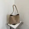 Elegante y única bolsa de mano tejida para mujer, nueva colección otoño 2026, bolso de hombro simple y casual