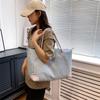 Bolsa de Viaje Portátil de Distancia Corta a Cuadros de Un Solo Hombro de Gran Capacidad para Mujer Bolsa de Almacenamiento Ligera Bolsa Duffel Nueva Bolsa de Gimnasio
