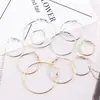 Chapado en oro de 18 quilates accesorios para joyería hecha a mano diy aretes minimalistas aretes de anillo único material para aretes colgante