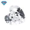 Huagang Gems Piedra Suelta de Corindón Blanco con Forma de Corazón de Agujero Único para Mano Derecha Wholesale Gemas Sintéticas Zafiro Blanco Incoloro