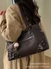 Bolso Retro para Mujer de Gran Capacidad 2025 Nuevo Otoño e Invierno Bolso Cruzado Casual Diseño de Nicho Bolso Tote de Hombro Único para Viajar