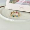 Anillo de Bambú Mariposa Esmalte Francés para Mujer Apertura Diseño de Nicho Lujo Ligero de Alta Gama Moda Versátil Nuevo Estilo 2024