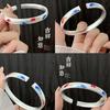 Pulsera de Plata de Ley 9999 Esmaltada Erhai Xiangyun para Mujer, Estilo Guofeng Niche, Pulsera Vintage Fat Donglai, Regalo